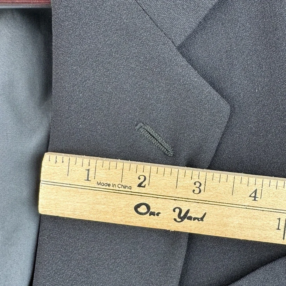 Armani Collezioni Sport Coat Blazer Men's 40R Black Wool Silk 1 Button Italy